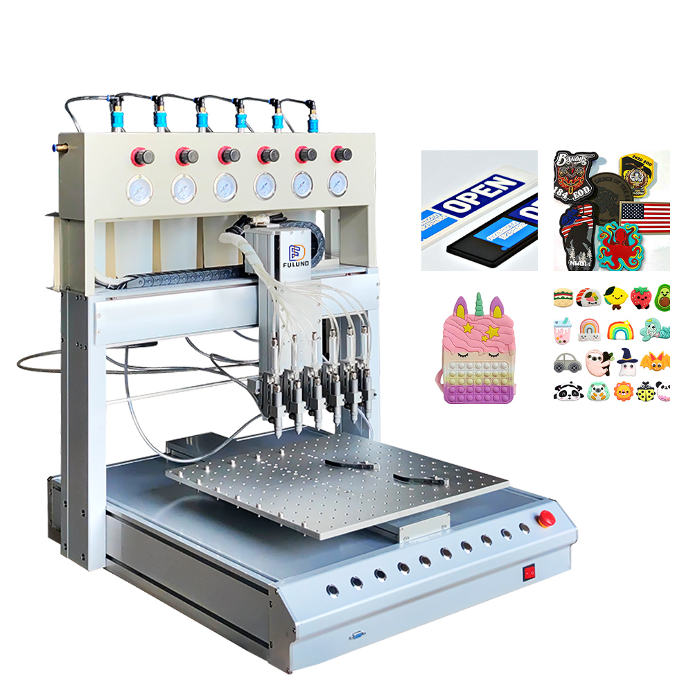 6 Color Drip Glue Machine For Doll Mold Pendant Keychain Production Making Dispenser Machine